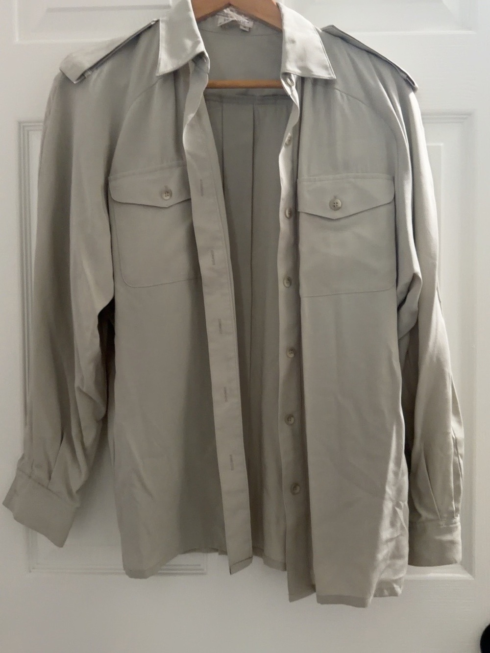 Men's Light Taupe Utility Shirt Jacket
